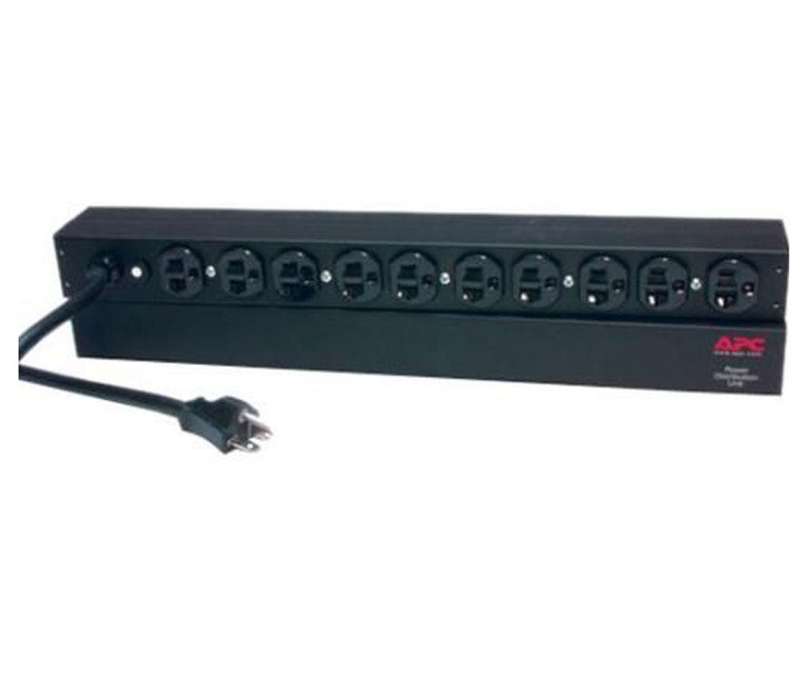Regleta de alimentación PDU de red para servidor de montaje en rack, 8  tomacorrientes, cable de 12 pies, 15A, diseño delgado de metal para montaje  en