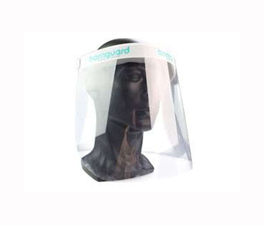visera de plástico Protector facial Fredo fabricado en Europa Cara protectora transparente con banda de goma ajustable para hombres y mujeres 