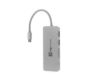 HUB KLIPX USB TIPO C A 2X USB 3.0, LECTOR SD / MICRO SD