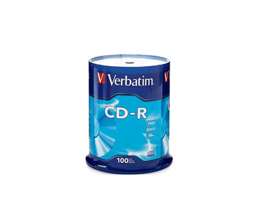CDR VERBATIM CD-R 80MIN/700MB 52X 100PK