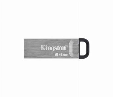 MEMORIA USB 64GB 3.2 KINGSTON, DATA TRAVELER KYSON G1, PLATEADO.
