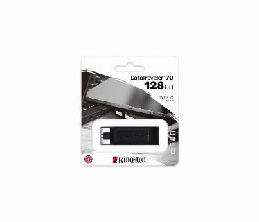 MEMORIA 128GB USB-C 3.2 GEN 1 DATATRAVELER 70 KINGSTON, (USB-C) DATA TRAVELER 70 (NEGRO).