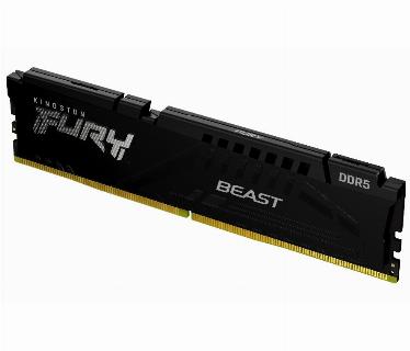 MEMORIA 8GB (1RX16) KINGSTON, P/DESKTOP, 5600MT/S DDR5 CL40 DIMM FURY BEAST BLACK XMP. NON-ECC UNBUFFERED DIMM (SINGLE MODULE) 1RX16 40-40-40 1.25V 288-PIN 16GBIT