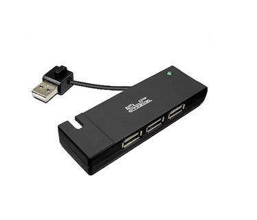 HUB PORTABLE USB MINI 4 PUERTOS KLIPX BLACK (NW211KLX07)