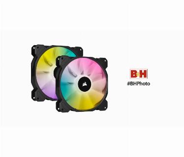 ABANICO CORSAIR SP140 140MM (DUAL PACK) RGB ELITE PERFORMANCE, PARA CASE, NEGRO (CO-9050111-WW)