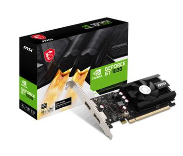 TARJETA DE VIDEO MSI GEFORCE GT 1030 4GB GDDR4 PCI EXPRESS 3.0 X16 (USES X4) ATX VIDEO CARD GT 1030 4GD4 LP OC