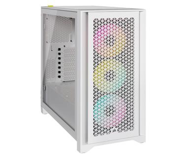 CASE CORSAIR ICUE 4000D AIRFLOW RGB, MID TOWER, WHITE, 7 EXPANSION SLOT, 3X 2.5