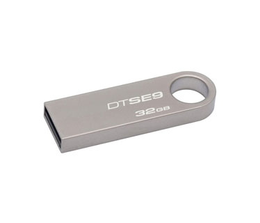 MEMORIA USB 32GB 2.0 KINGSTON, DATA TRAVELER SE9, PLATEADO.