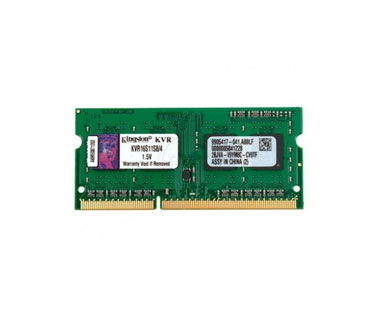 MEMORIA 4GB, KINGSTON, DDR3 SDRAM 1600MHZ,KVR16S11S8 / 4G PARA LAPTOP.