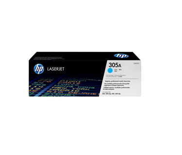 TONER HP 305A - Toner cartridge - 1 x cyan - 2600 pages - for LaserJet Pro 300 color M351a, 300 color MFP M375nw, 400 color M451, 400 color MFP M475