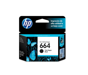 CARTUCHO HP 664 BLACK INK CARTRIDGE, PARA IMPRESORAS INK ADVANTAGE 2135, 3635, 4535, 3835.