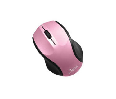 MOUSE OMEGA 3D OPTICAL W / RETRACTABLE CABLE PINK USB.