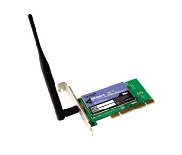 TARJETA DE RED WIRELESS PCI LINKSYS WMP54GS, 2.4GHZ / 54MBPS, 802.11B / G.