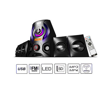 BOCINA MYO HT50 5.1, BLUETOOTH V3.0, RADIO FM, LECTOR SD/USB, PANTALLA LED, CONTROL REMOTO NEGRO (MSP-HT50)