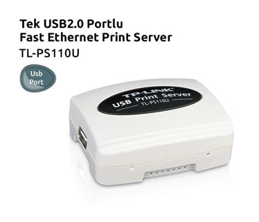 PRINT SERVER TP-LINK USB, FAST ETHERNET RJ-45 10/100 CON DETECCIï¿½N AUTOMï¿½TICA (TL-PS110U)