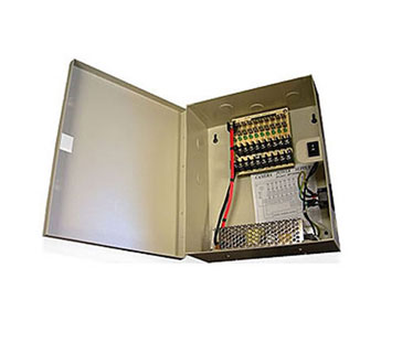 CAJA DE DISTRIBUCION POWER BOX PARA CAMARA DE SEGURIDAD CLICKCAM 9 CANALES 10 AMP 110-220V (CC-PD9CH10A/12V)