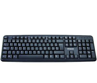 TECLADO POLAROID PWK-1001, USB NEGRO, DISEÑO ELEGANTE