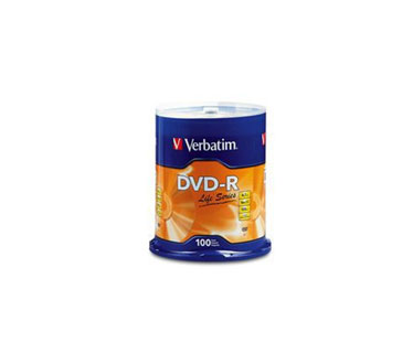 DVD-R VERBATIM LIFE SERIES 4.7GB 16X 100PK SPINDLE