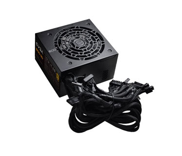 POWER SUPPLY EVGA 600 GD, 80+ GOLD, 100 - 240 VAC, 10 / 5A, 50 - 60 HZ, 24 PIN X1 - 8 PIN (CPU) X1 - 8 PIN PCI-E - SATA X6 - 4 PIN X3 - FLOPPY X1