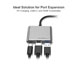 HUB USB ARGOM TYPE C , 3 EN 1, USB TYPE-C, 1X HDMI 4K, 1X USB 3.0, PLATEADO.