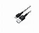 CABLE XTECH TIPO A 2.0 A MICRO USB, 1.8M/6.0FT, NYLON TRENZADO, NEGRO/BLANCO