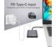 DOCKING STATION ARGOM ADAPTER ONE AXESS USB-C TO 2 PUERTOS HDMI DUAL IMPUT, 1 USB-C 3.0 87W PD Y 1 USB-A 3.0.