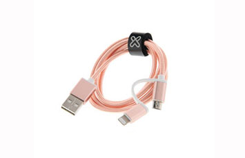CABLE LIGHTNING KLIPX, MICRO USB, 3.3 PIES, ROSE GOLD