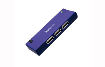HUB PORTABLE USB MINI 4 PUERTOS KLIPX AZUL (NW211KLX06)