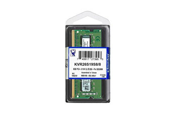 MEMORIA 8GB (1X8GB) KINGSTON DDR4, 2666MHZ , PC4-2666, NO ECC, CL19 SODIMM (1RX8)