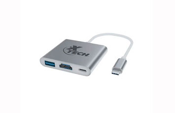 ADAPTADOR XTECH USB TIPO C A HDMI, USB 3.0, USB C HEMBRA, SILVER