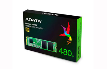 DISCO DE ESTADO SOLIDO SSD ADATA 480GB, SATA 3, M.2 , 3D NAND, VELOCIDAD DE LECTURA 550MB/S Y ESCRITURA 510MB/S