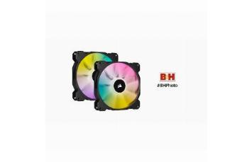 ABANICO CORSAIR SP140 140MM (DUAL PACK) RGB ELITE PERFORMANCE, PARA CASE, NEGRO (CO-9050111-WW)