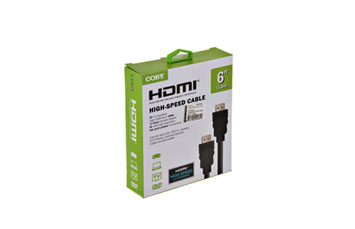 CABLE HDMI 6 PIES COBY, 4K, 2.0 ULTRA-HD, NEGRO.