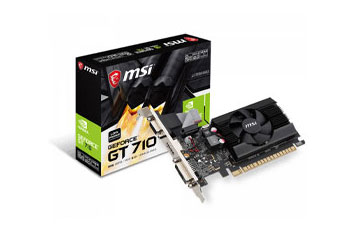 TARJETA DE VIDEO MSI GT 710 2GD3 LP, GT 710, DDR3 2GB, GT 610, PCI-E 2.0 (USE X8), 954 MHZ, 1600 MHZ, 64 BITS, 19 W